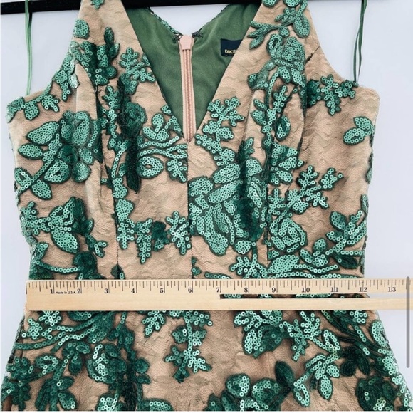 Dress the Population Dress Size XSmall Blair Embellished Sequin Fit Flare Midi - Picture 9 of 11